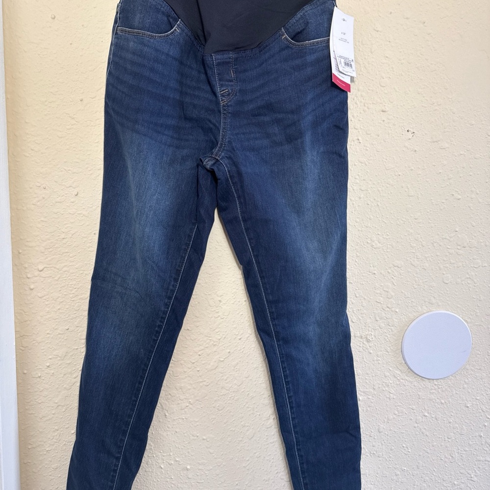 Isabel Maternity by Ingrid & Isabel Dark Blue Skinny Maternity Jeans size 4
